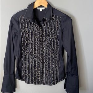 Max Studio tuxedo shirt